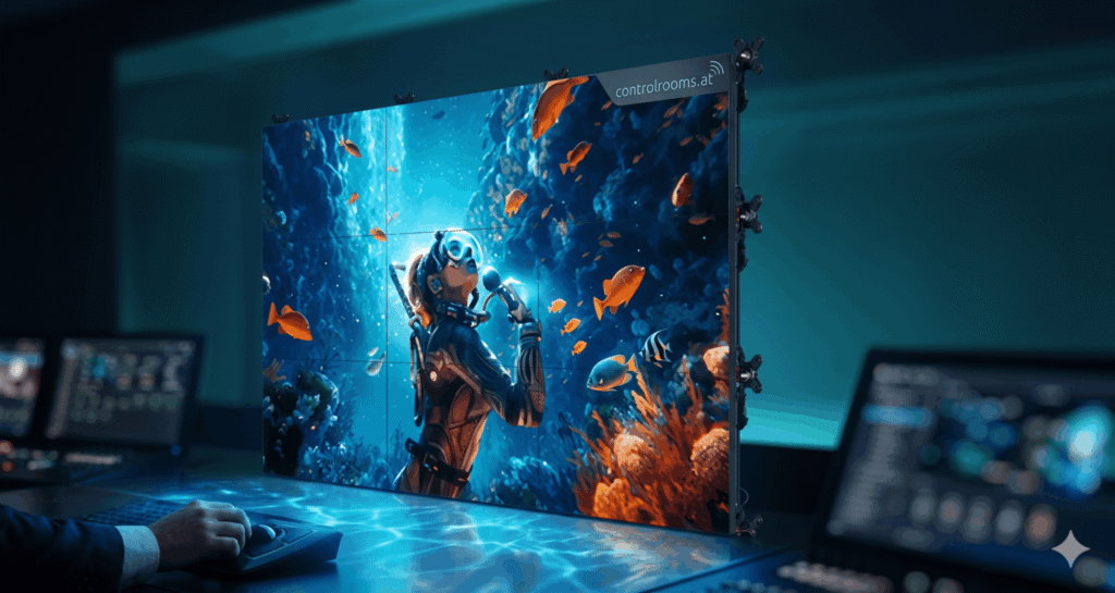Barco UniSee II frameless LCD video wall for professional control rooms